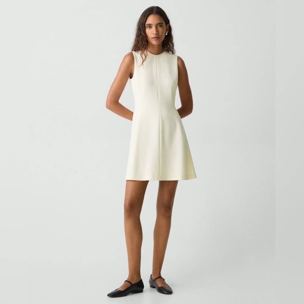 Theory A-Line Mini Dress in Admiral Crepe Size 2